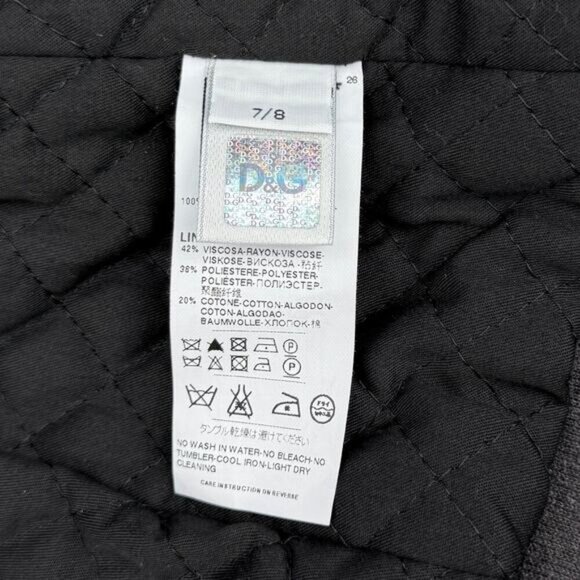 DOLCE & GABBANA Junior Cotton 2 Button Pinstripe Blazer Sz 7/8 Grey - Picture 5 of 9